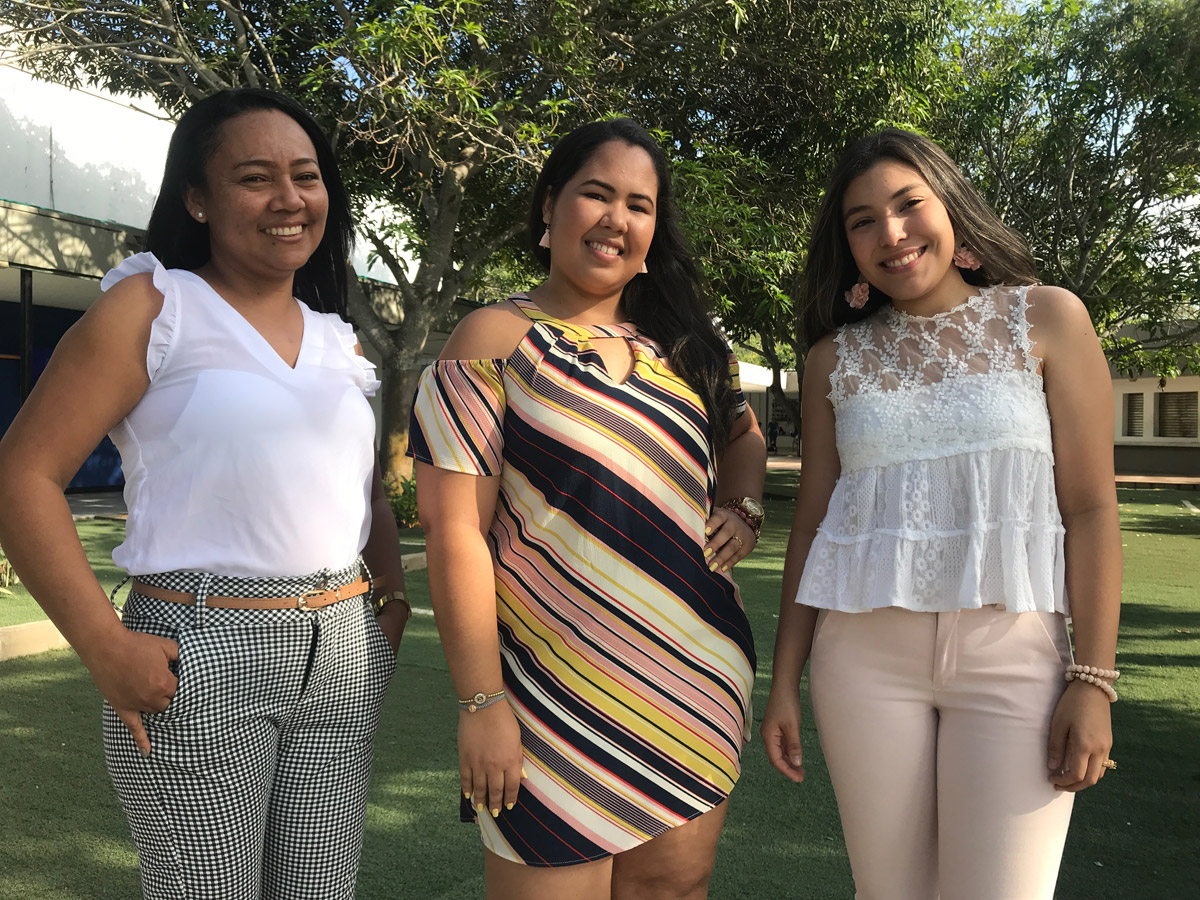 Zenia Escorcia Hernández, Sharina Miranda Caro y Natasha Osorio Esmeral del semillero SIGODS de Ingenierías.